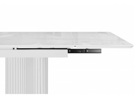 Стеклянный стол Мален 240x110 белый мрамор / белый в Кургане
