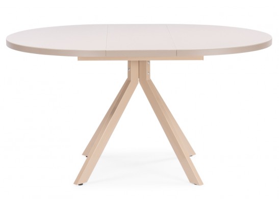 Стеклянный стол Веллор 110(145)х110х78 капучино в Кургане