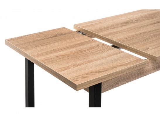 Стол Оригон 120(160)х70х77 сонома / черный матовый в Кургане