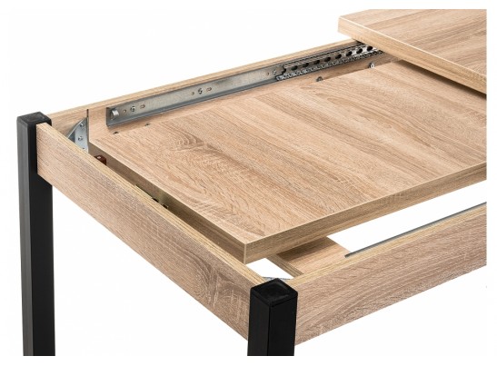 Стол Оригон 120(160)х70х77 сонома / черный матовый в Кургане