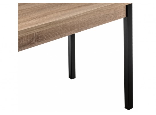 Стол Оригон 120(160)х70х77 сонома / черный матовый в Кургане