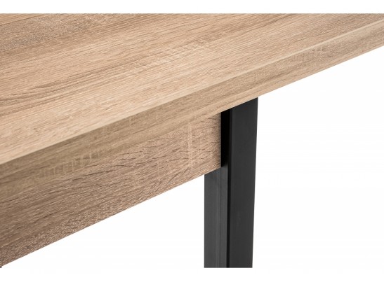 Стол Оригон 120(160)х70х77 сонома / черный матовый в Кургане