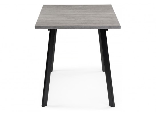 Деревянный стол Колон Лофт 120(160) х 75 черный матовый / бетон в Кургане