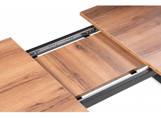 Стол раскладной Лота Лофт 140 25 мм дуб делано темный / черный матовый в Кургане