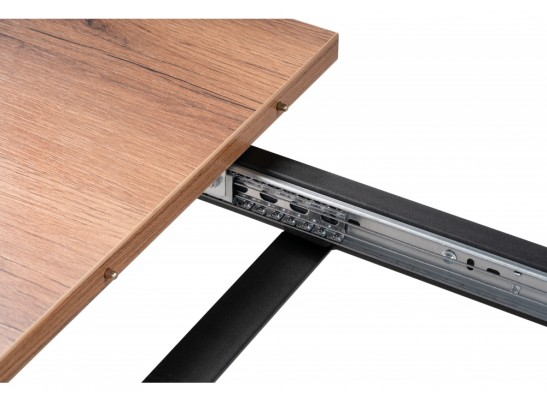 Стол раскладной Лота Лофт 140 25 мм дуб делано темный / черный матовый в Кургане