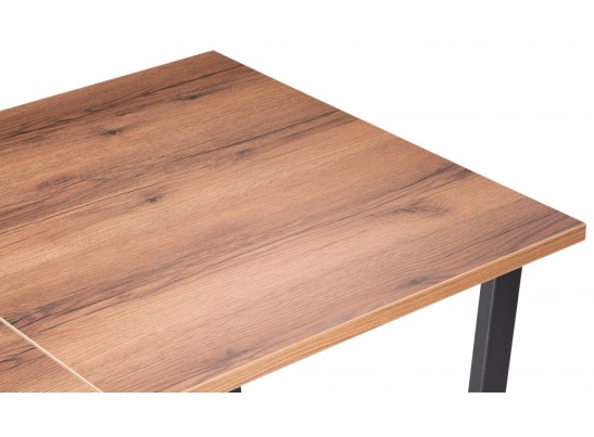 Стол раскладной Лота Лофт 140 25 мм дуб делано темный / черный матовый в Кургане