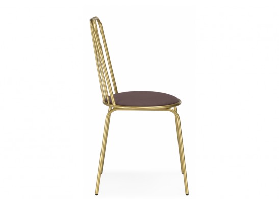 Стул на металлокаркасе Авалон какао велюр / золото в Кургане
