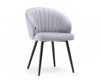 Стул на металлокаркасе Бэнбу черный / velutto 49