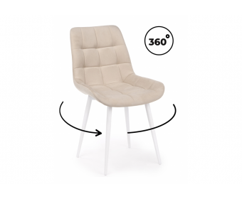 Стул на металлокаркасе Челси 360 К бежевый (zd 210) / белый