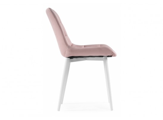 Стул на металлокаркасе Челси велюр розовый / белый в Кургане