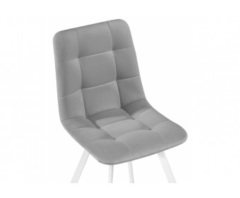 Стул на металлокаркасе Чилли светло-серый / белый каркас