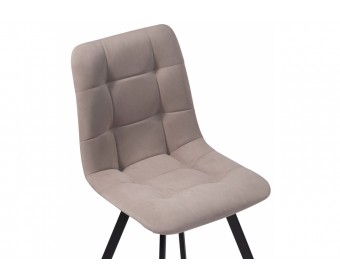 Стул на металлокаркасе Чилли латте / черный