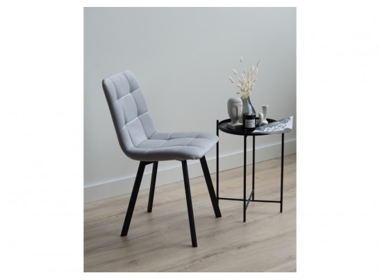 Стул на металлокаркасе Чилли светло-серый / черный в Кургане