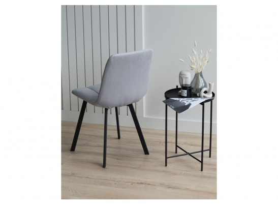 Стул на металлокаркасе Чилли светло-серый / черный в Кургане