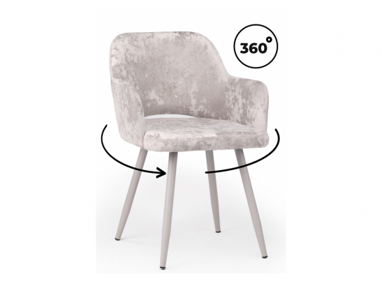 Стул на металлокаркасе Эолин 360 латте (simple 008) / серый в Кургане