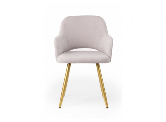 Стул на металлокаркасе Эолин 360 светло-серый (glory 36) / золотой в Кургане