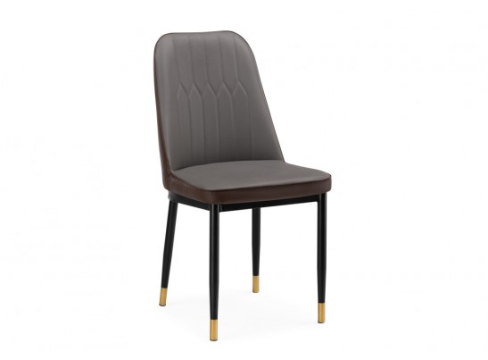 Стул на металлокаркасе Flor gray / brown / black в Кургане