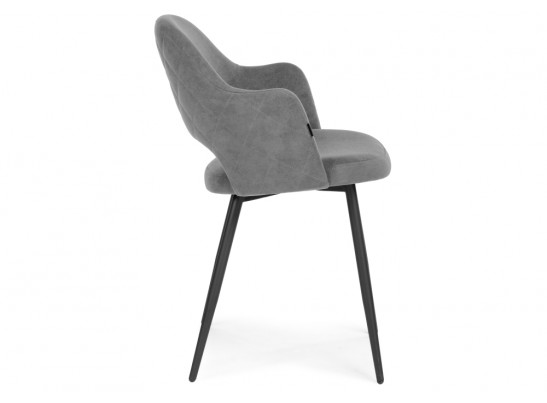 Стул на металлокаркасе Гутрид прошивка ромбы сзади серый / черный в Кургане