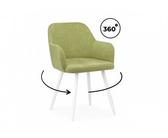 Стул на металлокаркасе Инфини 360 зеленый (ocean 013) / белый