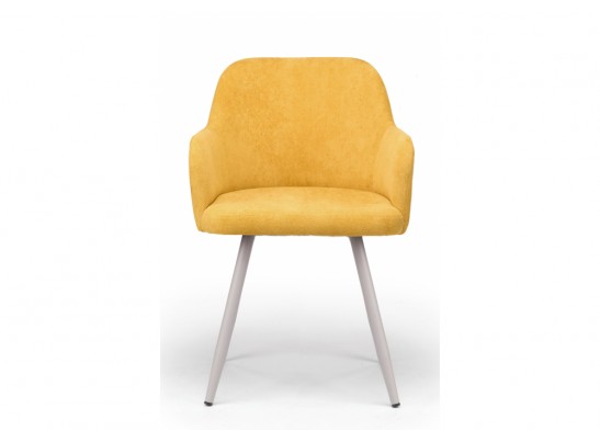 Стул на металлокаркасе Инфини горчичный (ocean 016) / серый в Кургане