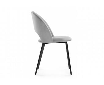 Стул на металлокаркасе Ирре confetti silver серый / черный