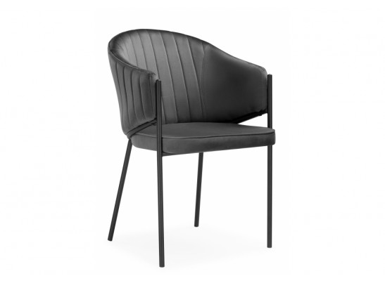 Стул на металлокаркасе Kortni dark grey / black в Кургане