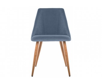 Стул на металлокаркасе Morgan blue / wood