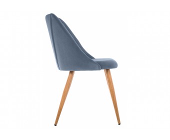 Стул на металлокаркасе Morgan blue / wood