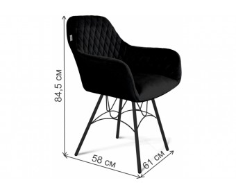 Стул на металлокаркасе Sheffilton SHT-ST38/S100 ночное затмение / черный муар