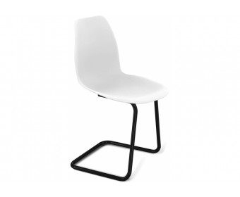 Стул на металлокаркасе SHT-ST29/S45-1 белый / черный муар