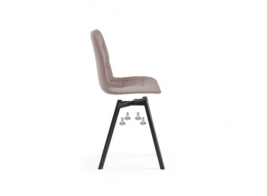 Стул на металлокаркасе Чилли латте / черный в Кургане