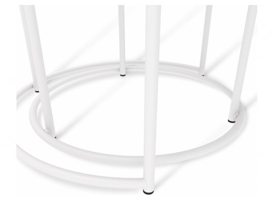 Журнальный столик Sheffilton SHT-CT7 камень пьетра черный / белый муар в Кургане