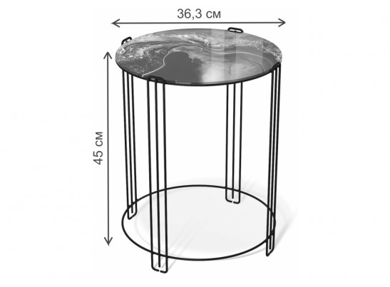 Журнальный столик SHT-CT53 малахитово зеленый / черный муар в Кургане