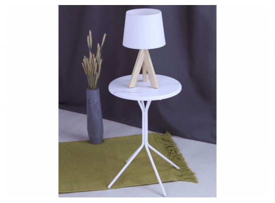 Журнальный столик Sheffilton SHT-CT12-1 белый мрамор / белый муар в Кургане