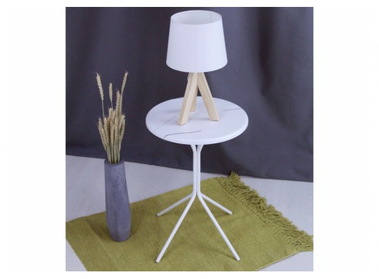 Журнальный столик Sheffilton SHT-CT12-1 белый мрамор / белый муар в Кургане