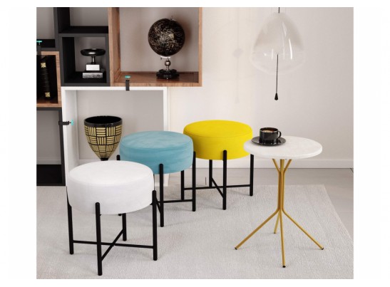 Журнальный столик SHT-CT12-1 бетон хафит / золото в Кургане