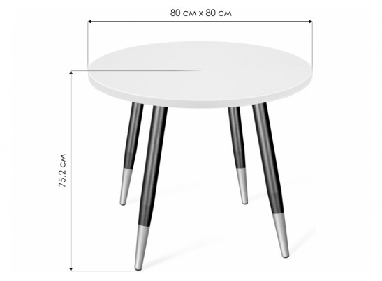 Деревянный стол SHT-TU14/МДФ 80 дуб сонома светлый / чёрный муар / золото в Кургане