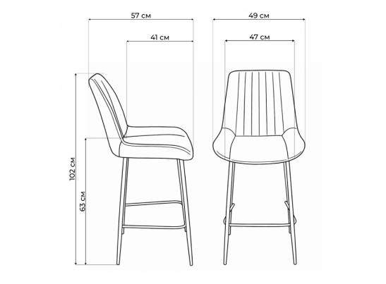 Полубарный стул Седа 360 светло-серый (zd 960) / золотой в Кургане