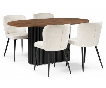 Стол Барон 160 х 90 орех кантри / черный