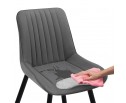Комплект стульев Вейв 4 шт темно-серый / черный в Кургане