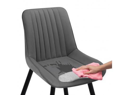 Комплект стульев Вейв 4 шт темно-серый / черный в Кургане