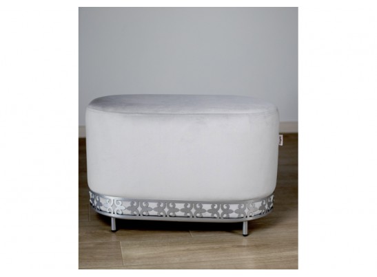 Банкетка Sheffilton SHT-B21-1 серое облако/хром лак в Кургане