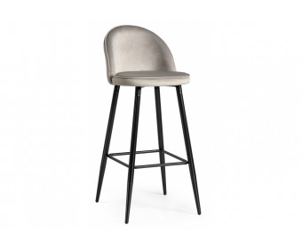 Барный стул Dodo 1 light grey with edging / black