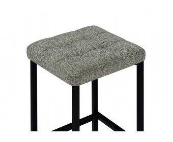 Барный стул Лофт рогожка графит / черный матовый