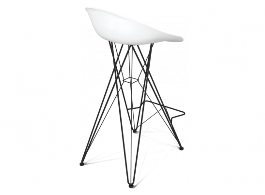 Барный стул SHT-ST19/S66 белый белый / черный муар в Кургане