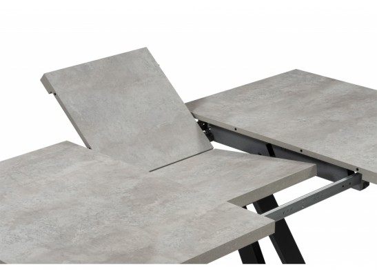 Деревянный стол Райн 32 116(160)x77 раздвижной цемент / черный в Кургане