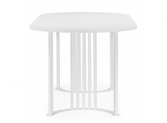 Деревянный стол Хьюго О 180 х 90 шагрень пленка / белый в Кургане