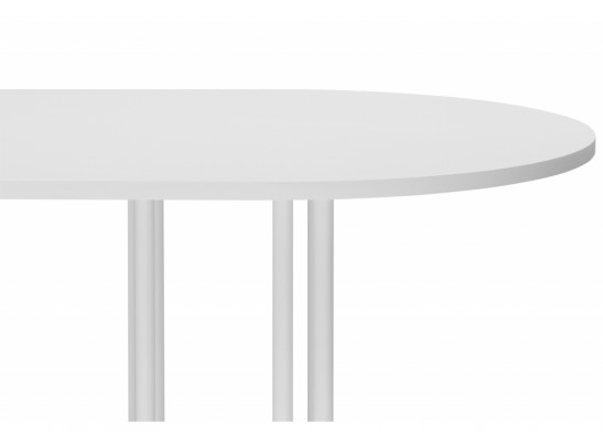 Деревянный стол Хьюго О 180 х 90 шагрень пленка / белый в Кургане