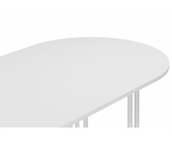 Деревянный стол Хьюго О 180 х 90 шагрень пленка / белый