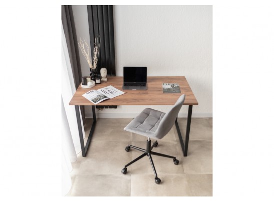 Деревянный стол Лиман 140 х 80 дуб крафт табачный / черный матовый в Кургане